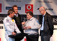 Haug together with Bernd Schneider (left) and Dieter Zetsche (right) in 2008 Bernd Schneider Norbert Haug Dieter Zetsche 2008 amk.jpg