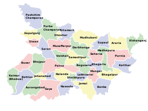 English: Bihar Districts