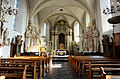 St. Nikolai Kirche, Blick durch das Kirchenschiff auf den Altar