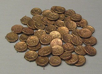 50 statères d'or de Commius, Tincomarus et Eppillus, Alton, Ier siècle.