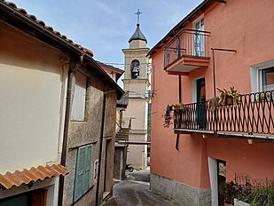 Campanìn da gêxa (A Géxa, Cirixöa), Vista carandu daa stradda du semiteriu