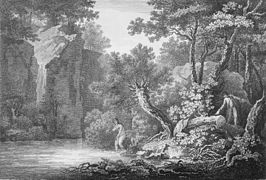 Damos et Musidora, gravé par Johann Friedrich Bause