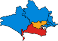 Toutes les circonscriptions sont remportées par le Parti conservateur, sauf South Dorset (travailliste) et Mid Dorset and North Poole (libéraux-démocrates)