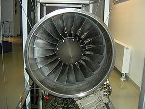 Vista lato compressore del turboreattore dell'EJ-200 Eurofighter