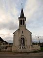 Façade de l'église de la Nativité de la Vierge.