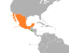 Location map for El Salvador and Mexico.