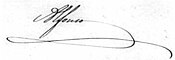 Firma de Alfonso XII de España