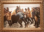 Michael Ancher: Halászcsónak vízrebocsátása