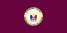 The flag of the Supreme Court of the Philippines. Flag of the Supreme Court of the Philippines.svg