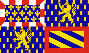 Le drapeau de la Bourgogne-Franche-Comté.