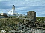 Fraserburgh Lighthouse (Kinnaird Castle) and the wine tower