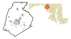 Location of Woodsboro, Maryland