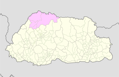 Location map Gasa Bhutan