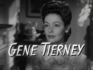 Cropped screenshot of Gene Tierney from the tr...