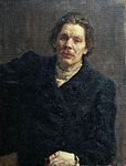 伊利亞·葉菲莫維奇·列賓所繪的高爾基肖像。畫布油畫，1899年
