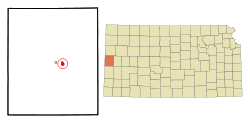 Location within Greeley County and Kansas