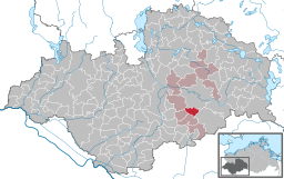 Läget för kommunen Groß Godems i Landkreis Ludwigslust-Parchim
