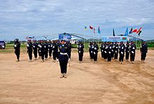 Guard of Honor during UN Medal Awarding Parade at Bunia, Orientale, the Democratic Republic of the Congo by Bangladesh UN Peacekeeping Force. Guard of Honour during UN Medal Awarding Parade at Bunia.jpg