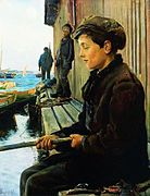 釣りをする少年 (1886) ドラメン美術館