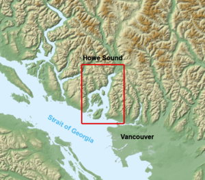 Karte von Howe Sound