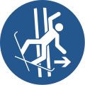 M035 — Verlaat het skiliftpad na een val