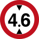No vehicles higher than 4.6 meters