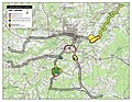 Map of Kinston Battlefield core and study areas by the American Battlefield Protection Program.