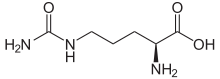 Skeletal formula of citrulline