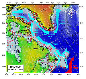 Major North Atlantic currents.