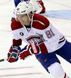 Lars Eller v dresu Montreal Canadiens.