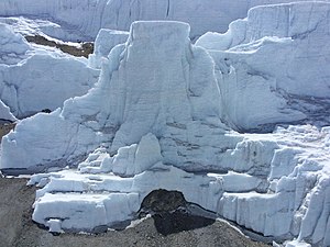 Lava onder de gletsjer
