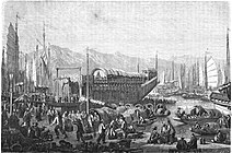 上海の装飾された船、「ル・トゥール・デュ・モンド」挿絵