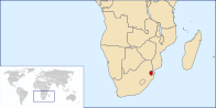 Карта, показывающая месторасположение Свазиленда