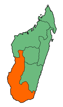 Provincia di Toliara - Localizzazione