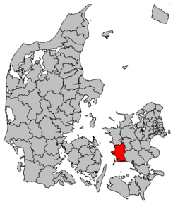 Kart over Slagelse kommune