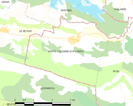 Sainte-Colombe-sur-l'Hers - Localizazion