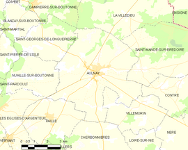 Mapa obce Aulnay