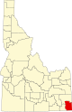 Map of Idaho highlighting Bear Lake County