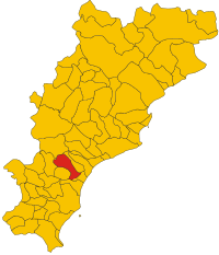 Locatie van Toirano in Savona (SV)