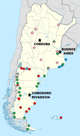 Mapa de Argentina con todos los destinos de LADE (ACTUAL).png