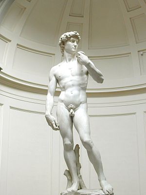 The original David of Michelangelo The statue ...