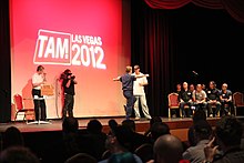 Could a wristband product improve a person's balance? A pre-test of the One Million Dollar Paranormal Challenge during TAM 2012. MillionDollarChallenge2012.jpg