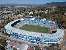 The Estadio Cuscatlan in San Salvador is the largest stadium in Central America Monumental Estadio Cuscatlan.jpg