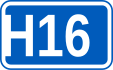 Highway H16 shield}}