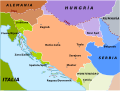 Repartición de Iugoslavia entre as potencias do Eixe. Istria quedou integrada en Italia (1941)