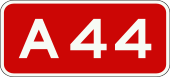 A44 motorway shield}}