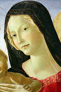 Madonna col Bambino tra i santi Giovanni Battista e Maria Maddalena, (c. 1494, musée d'Art d'Indianapolis).