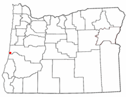 Elhelyezkedése Lane megyében és Oregonban