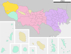 Lokasi Okutama di Metropolis Tōkyō