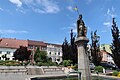 Masarykovo náměstí s kašnou se sochou sv. Václava